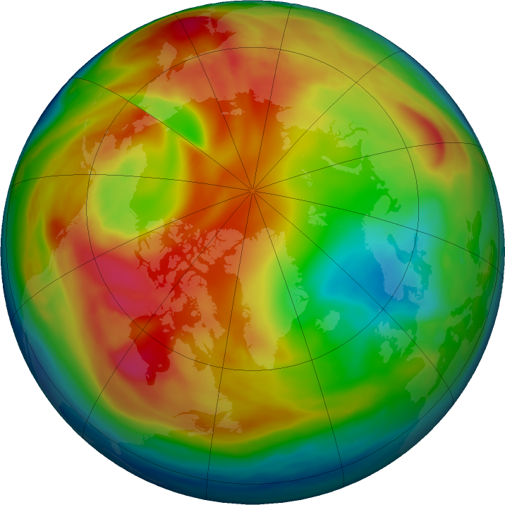 Arctic ozone map for 03 February 2017